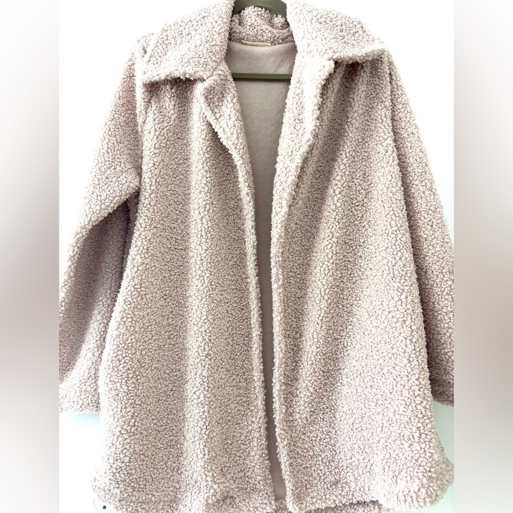 Women's Cozy Sherpa Jacket - blush pink